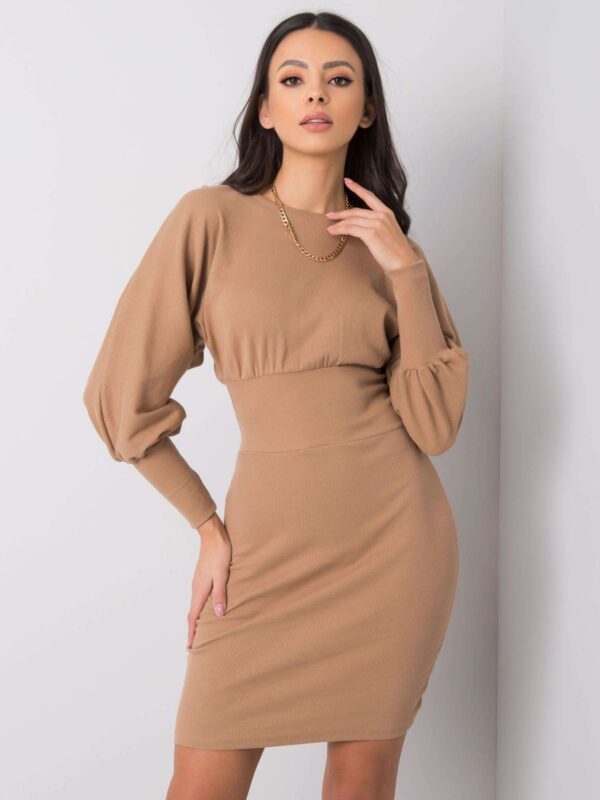 Елегантна Camel Рокля Leticia RUE PARIS - Image 2