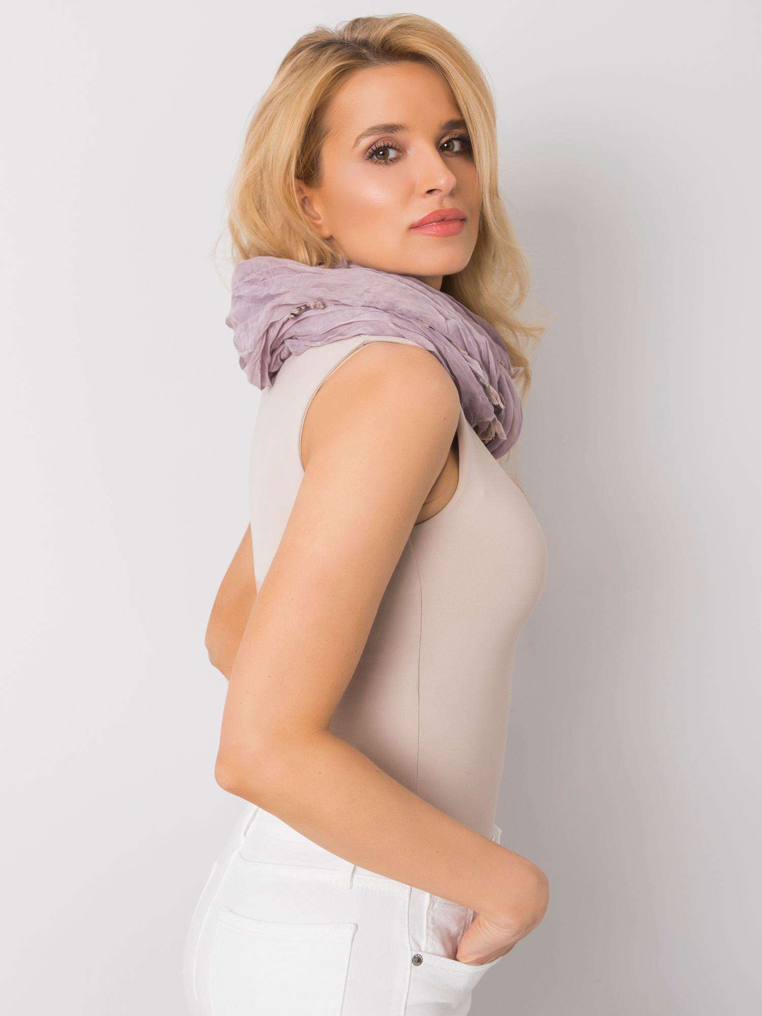 Лилав Шал с Ресни - SHOP SMILE - Image 3
