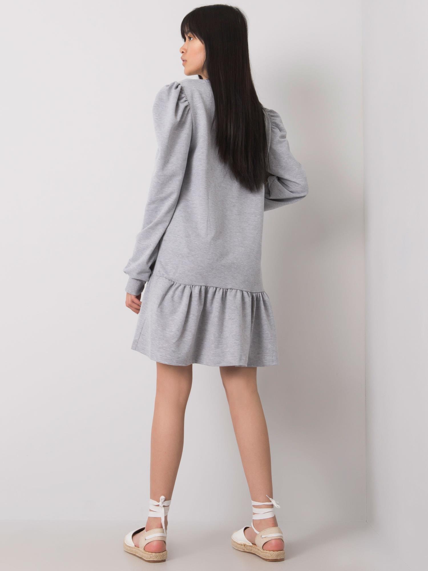 Сива Рокля Суитшърт с Волани Neah Ex Moda - Image 3