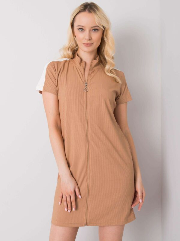 Елегантна Camel Рокля RUE PARIS Seppa