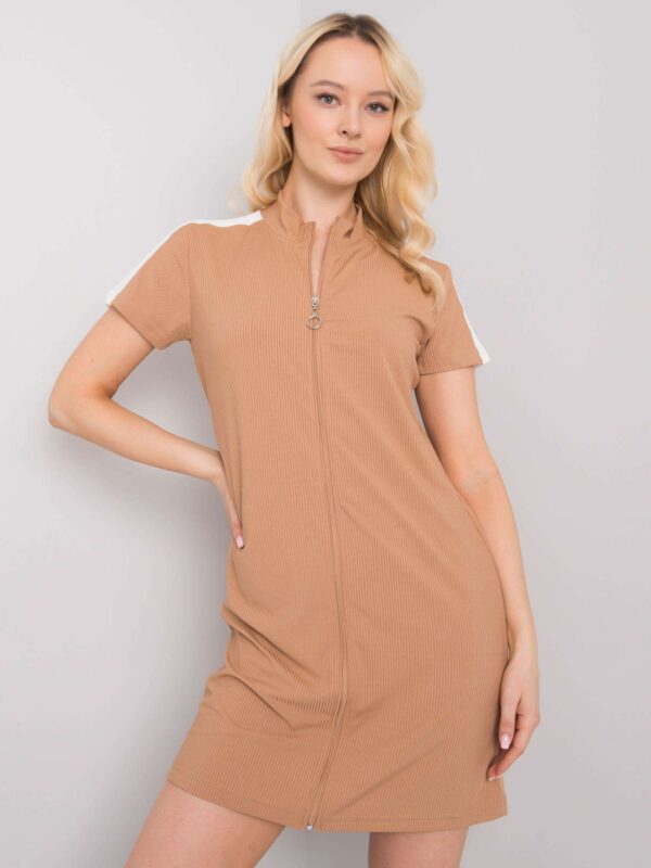 Елегантна Camel Рокля RUE PARIS Seppa - Image 4