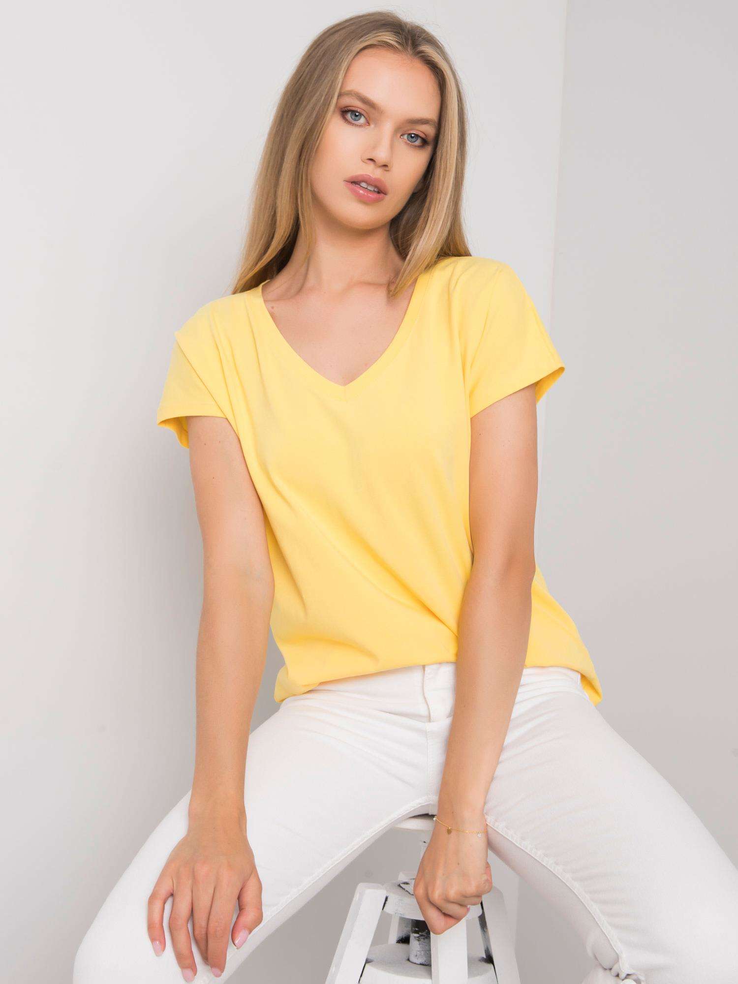 Жълта тениска Emory - BASIC FEEL GOOD