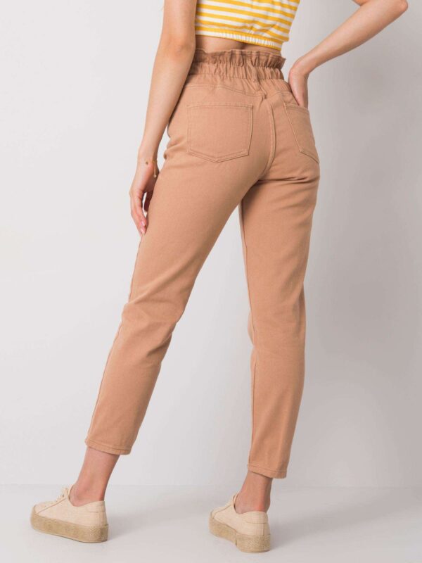 Елегантни Camel Дънки с Висока Талия RUE PARIS - Image 4