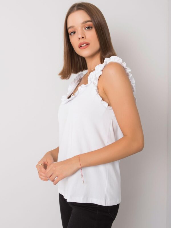 Елегантен Бял Топ с Рюшове Sarai RUE PARIS - Image 3