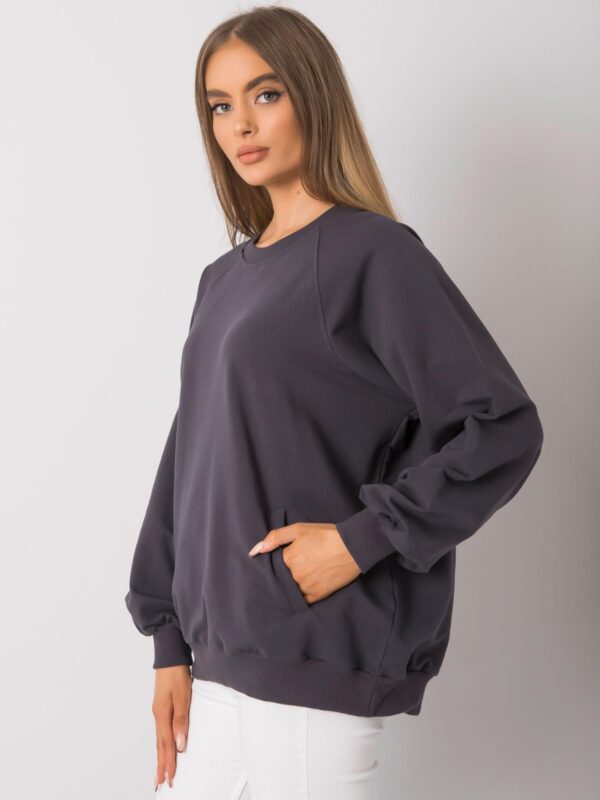 Графитен Суитшърт Gaelle RUE PARIS с Джобове - Image 3