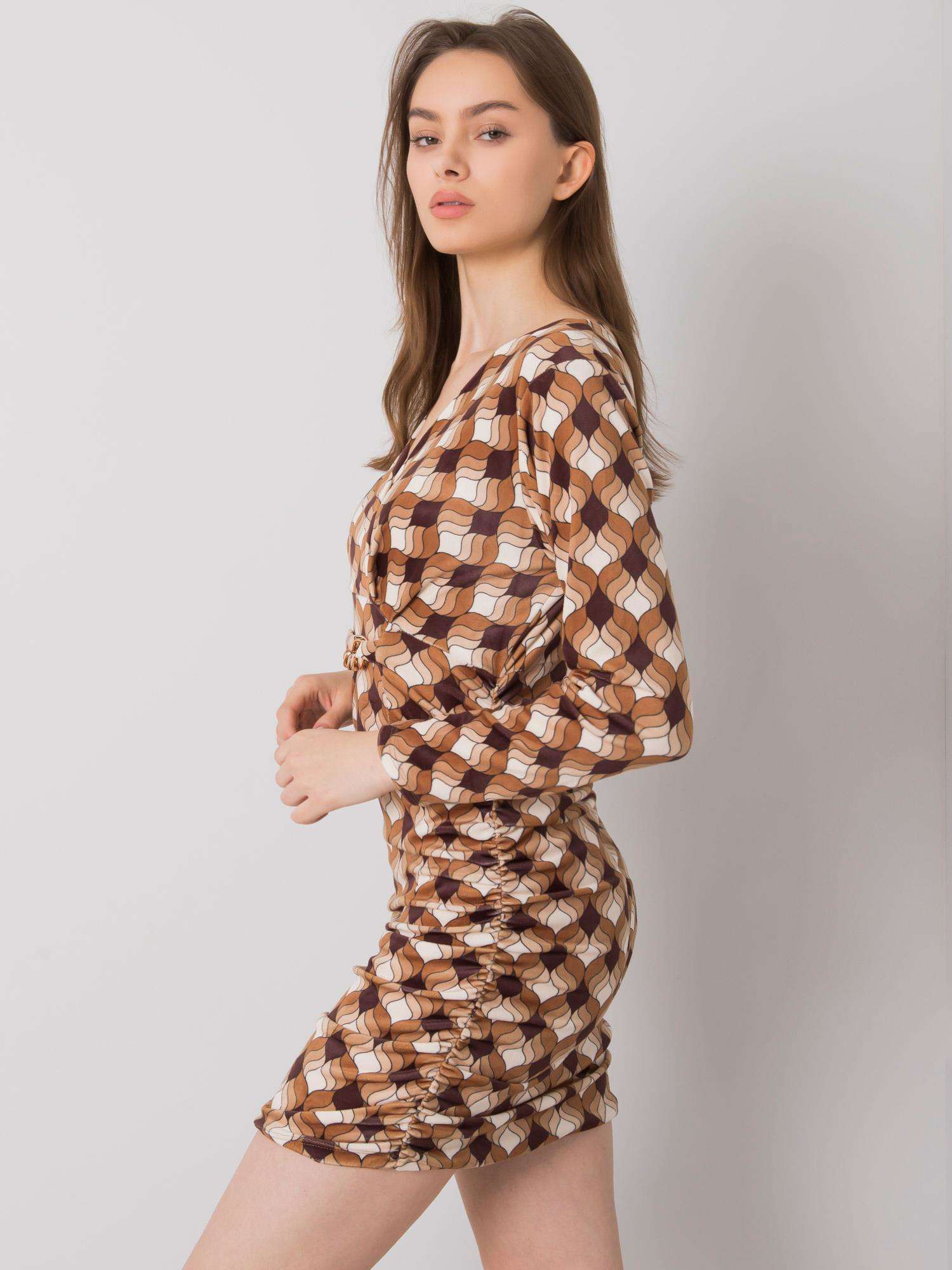 Кафява Велурена Рокля Montilla - ITALY MODA - Image 2