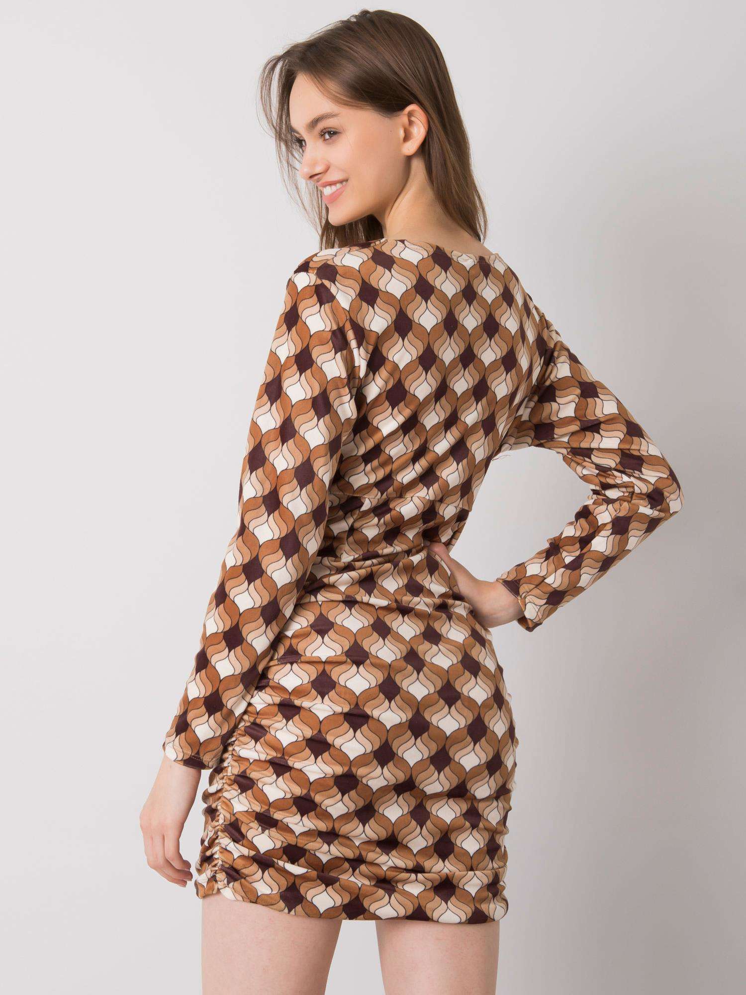 Кафява Велурена Рокля Montilla - ITALY MODA - Image 3