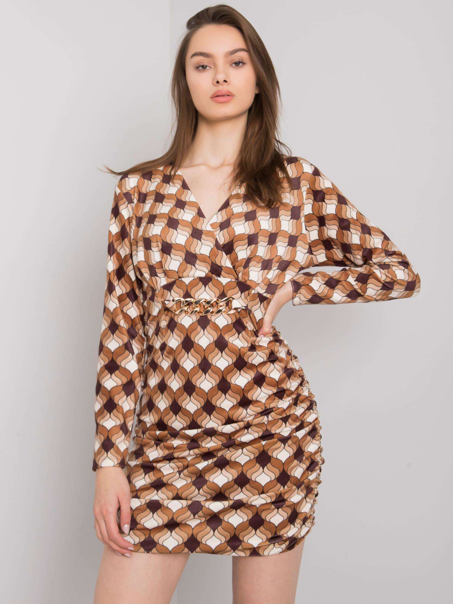 Кафява Велурена Рокля Montilla - ITALY MODA - Image 4