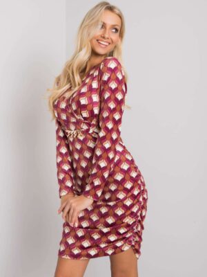 Рокля Dirty Pink Velour Montilla - ITALY MODA