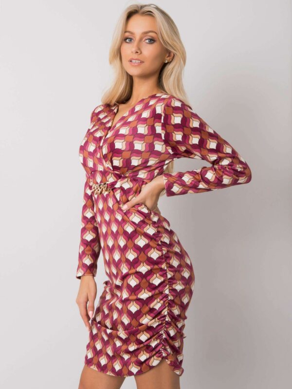 Рокля Dirty Pink Velour Montilla - ITALY MODA - Image 3