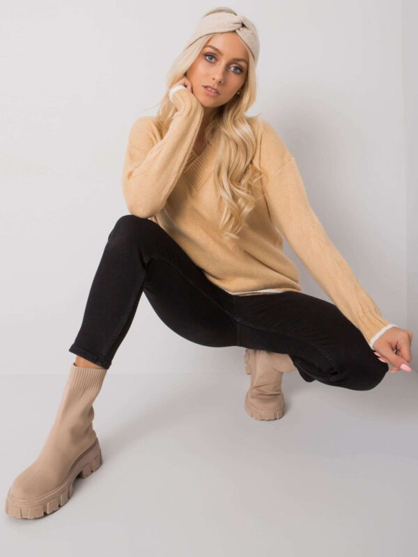 Елегантен Camel Пуловер RUE PARIS Girona