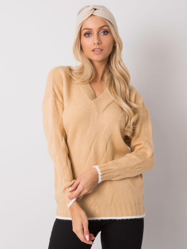 Елегантен Camel Пуловер RUE PARIS Girona - Image 3