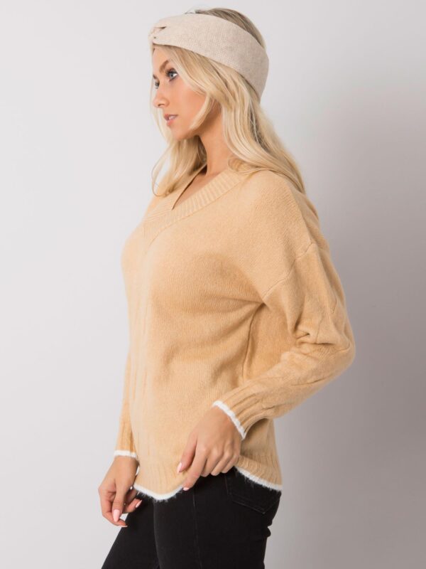 Елегантен Camel Пуловер RUE PARIS Girona - Image 4