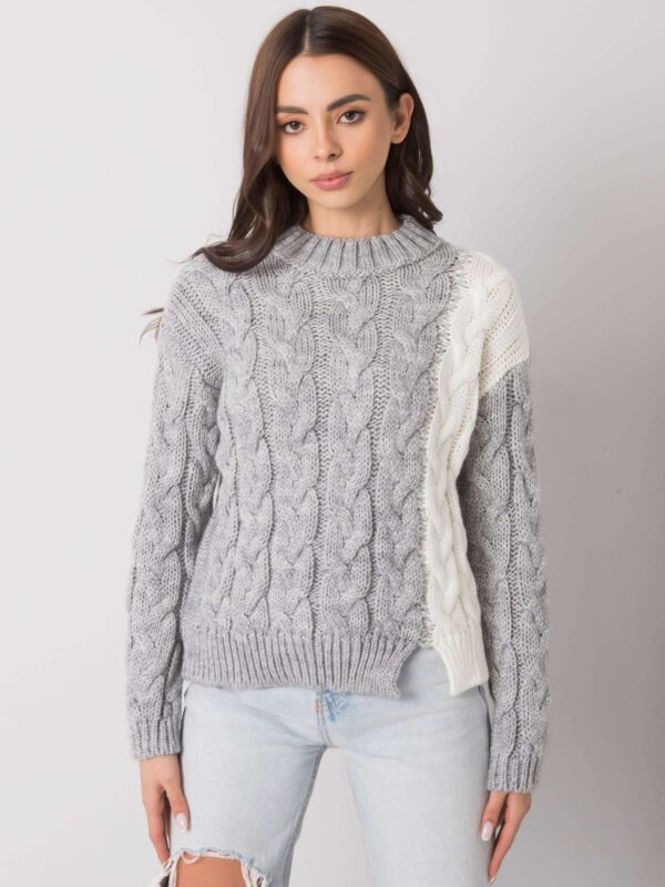 Сив Дамски Пуловер RUE PARIS Biarritz - Image 2
