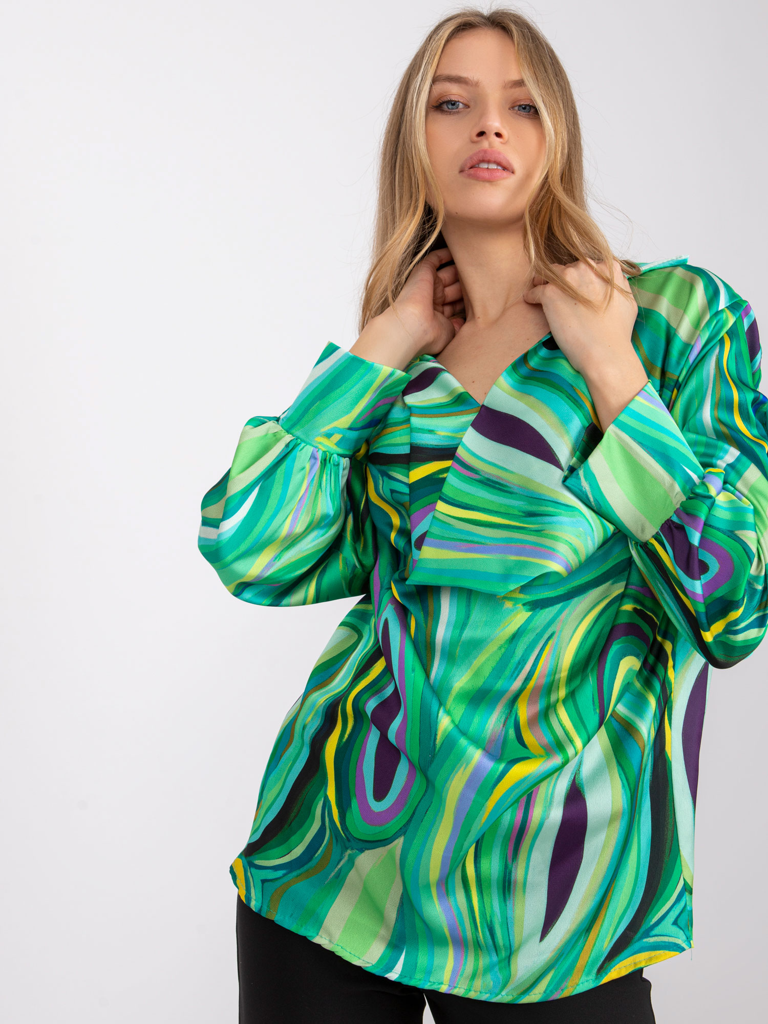 Зелена Блуза с Принт Diya - ITALY MODA - Image 5
