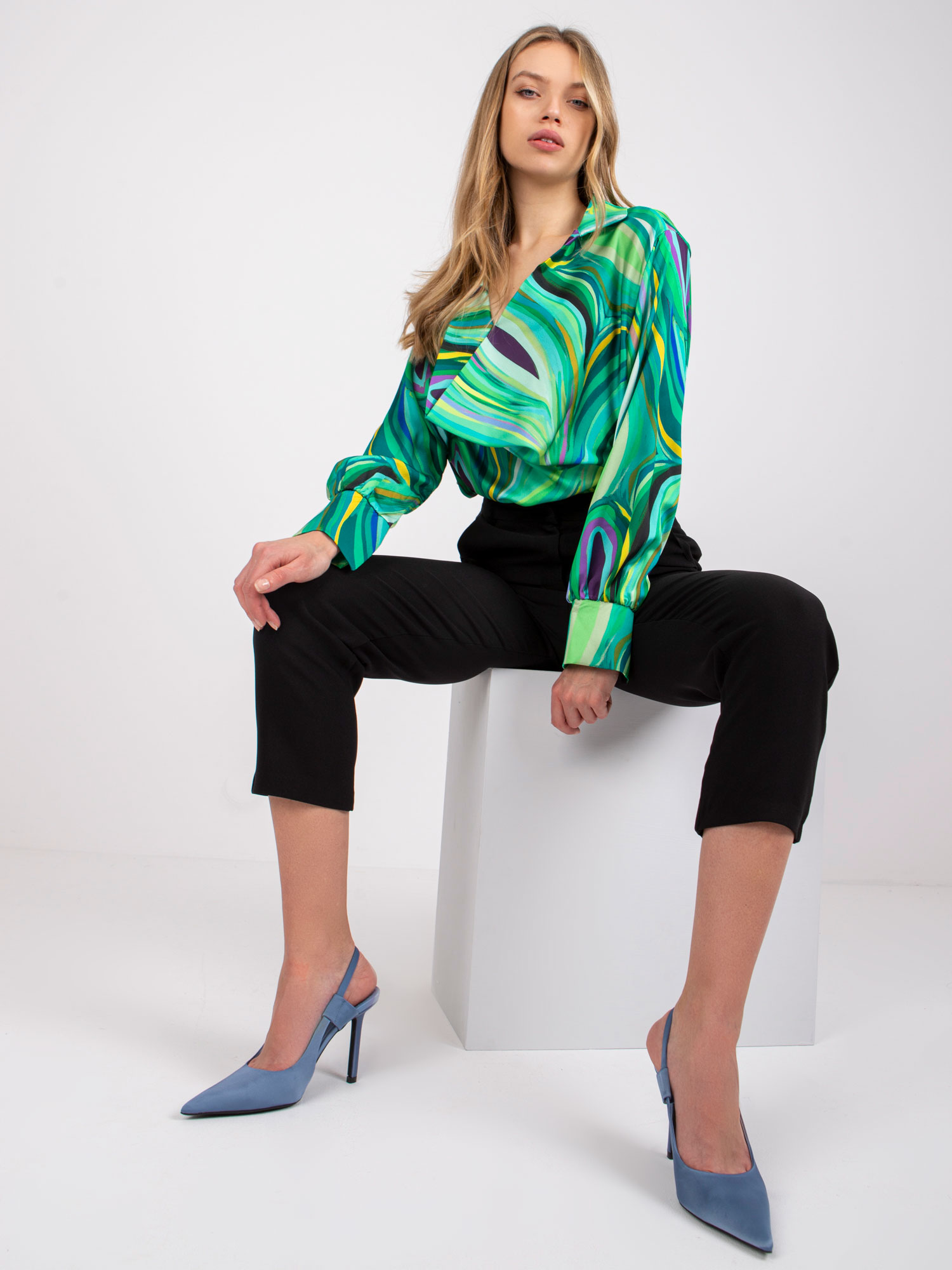 Зелена Блуза с Принт Diya - ITALY MODA - Image 7