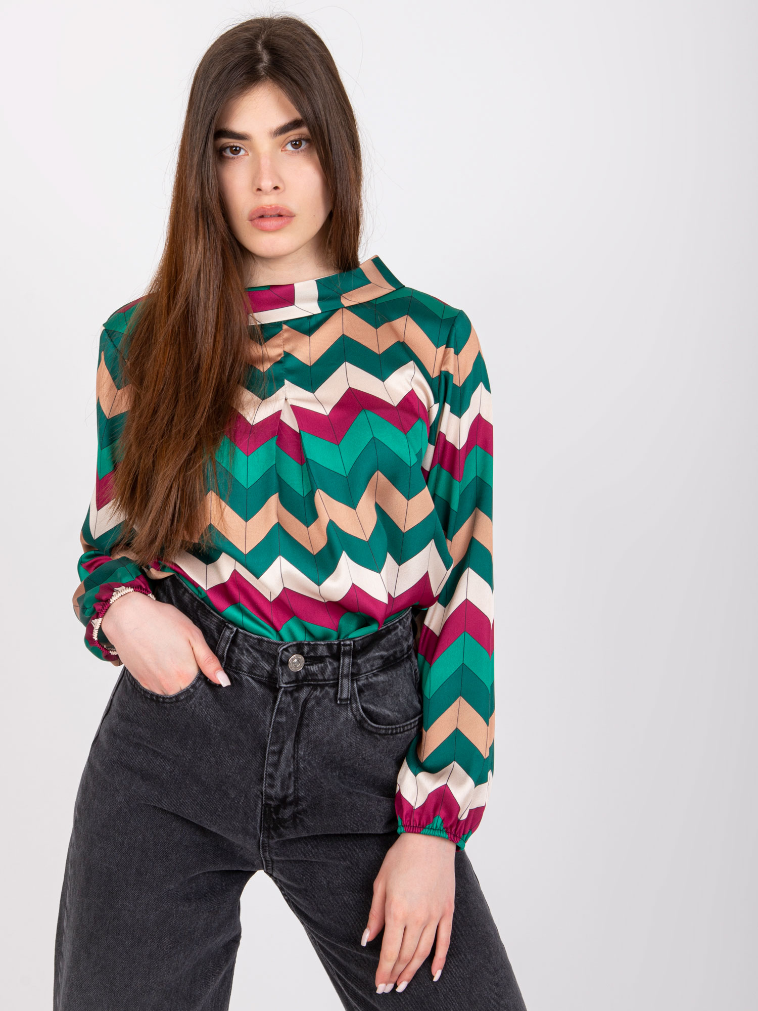 Зелена Блуза Silesia с Връзки на Гърба - ITALY MODA - Image 2
