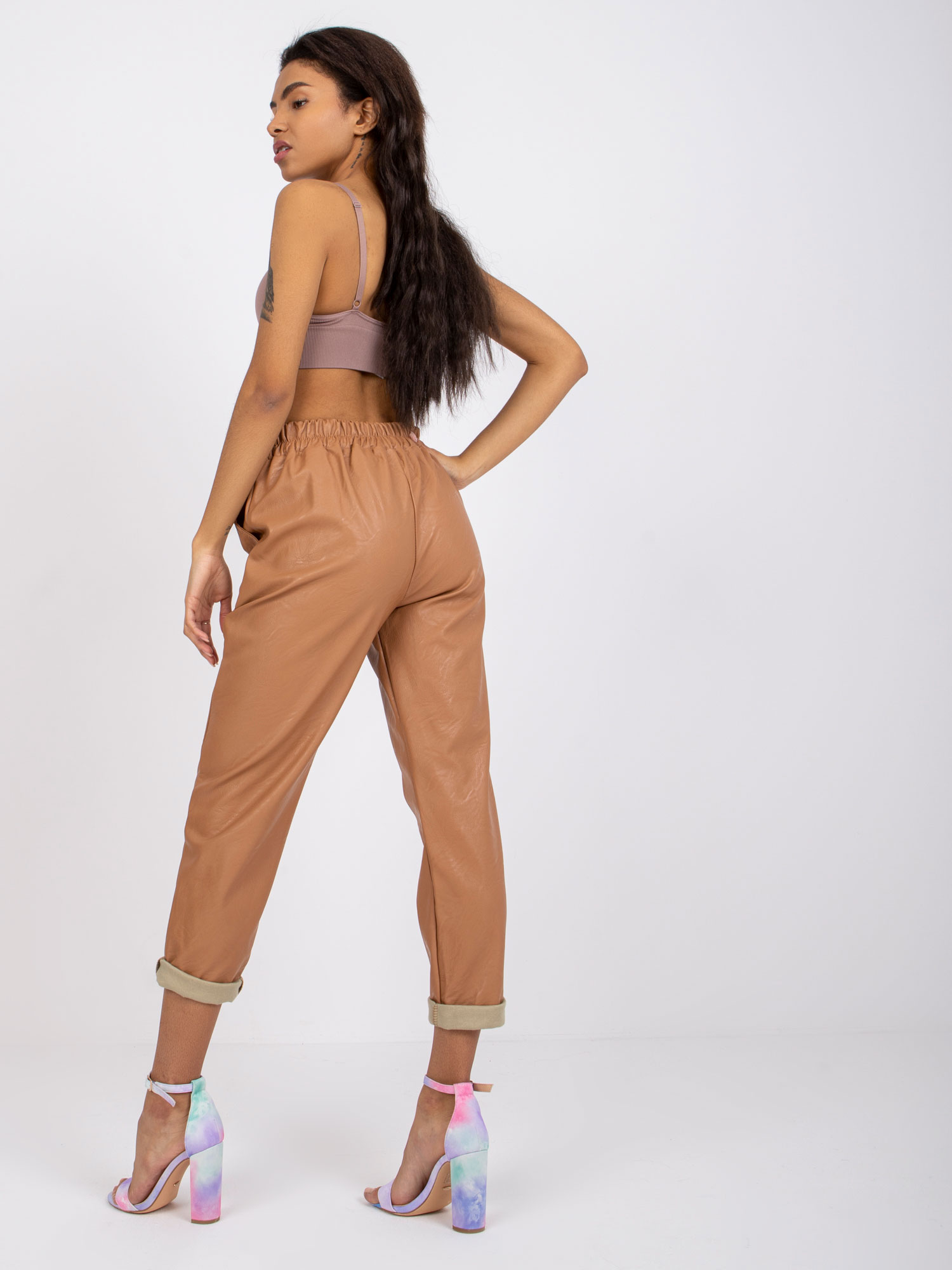 Елегантни Camel Еко Кожени Панталони Porto - Image 2