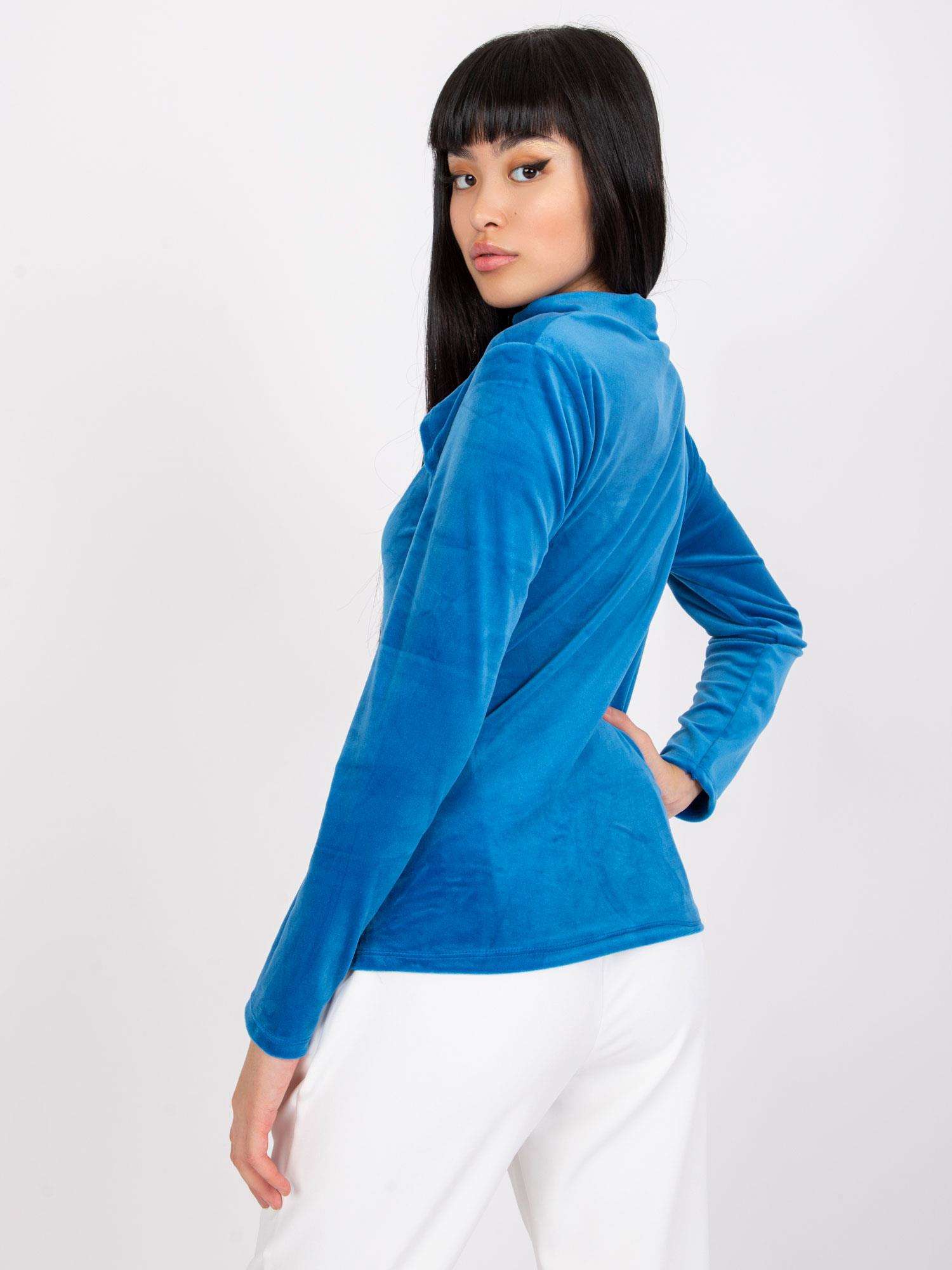 Синя Велурена Блуза Kigali - ITALY MODA - Image 2