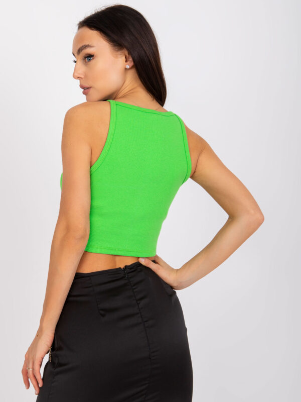 Светлозелен Топ Margo RUE PARIS - Ribbed - Image 2
