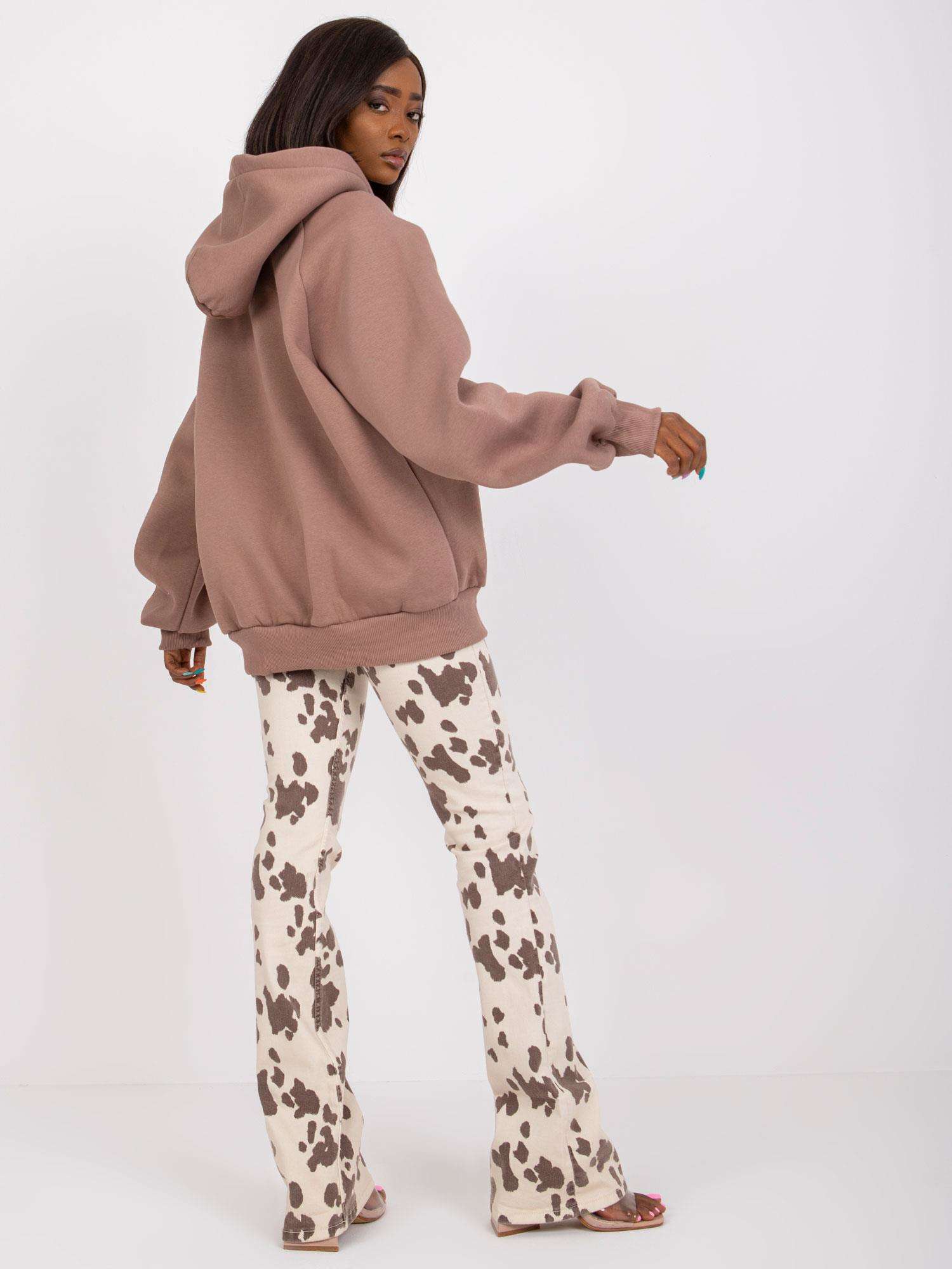 Кафяв Oversize Суитшърт Валерия с Качулка - Image 6
