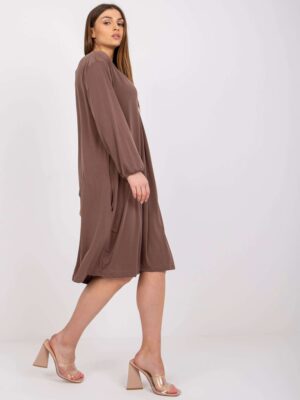 Кафява Oversize Midi Рокля Rimini - Ex Moda