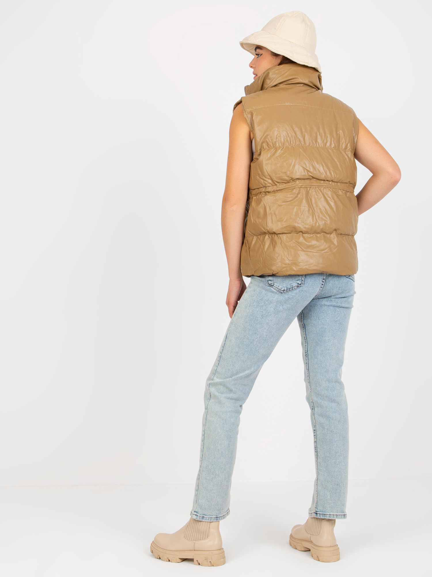 Елегантна Жилетка от Еко Кожа Camel - ELSA.M BY MAY - Image 7