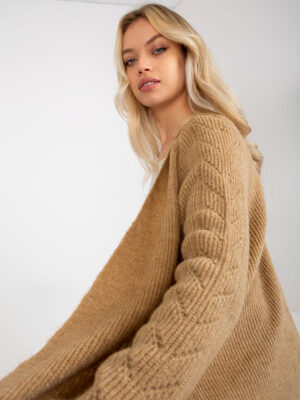 Camel Maxi Жилетка Без Закопчаване SHOP SMILE