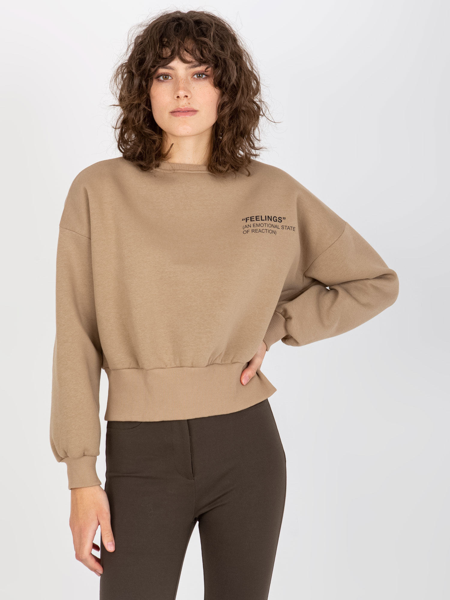 Бежова Блуза Без Качулка - Ex Moda - Image 3