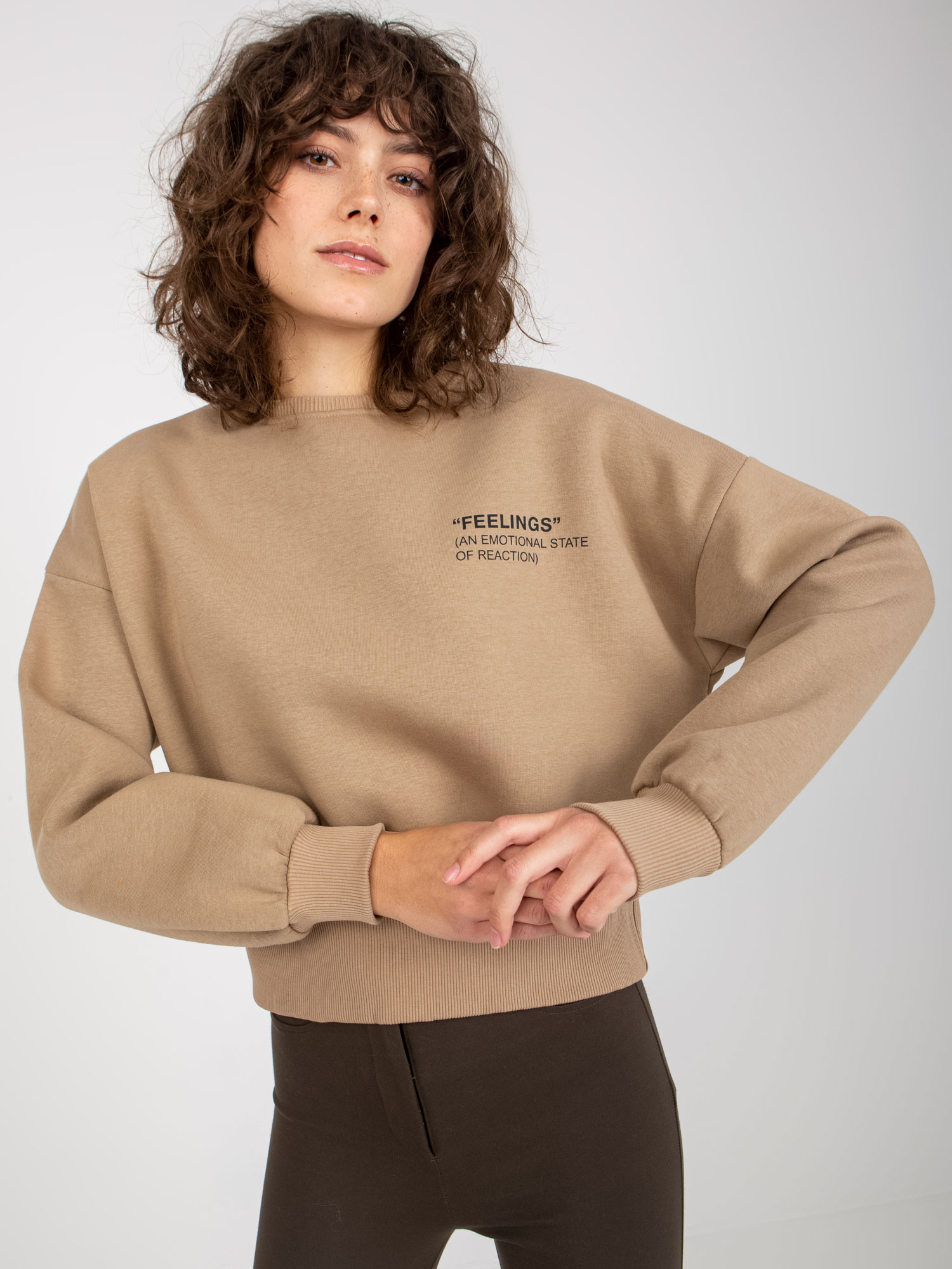 Бежова Блуза Без Качулка - Ex Moda - Image 5