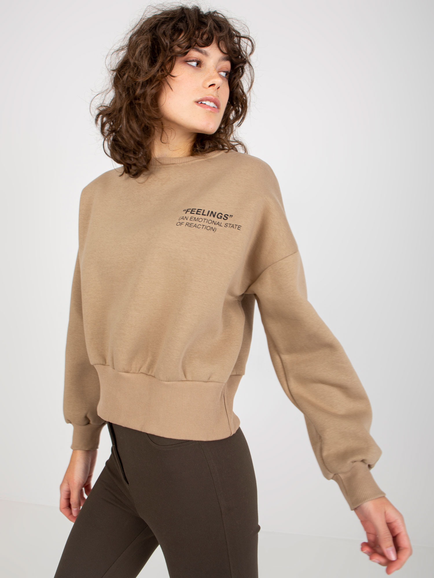 Бежова Блуза Без Качулка - Ex Moda - Image 6