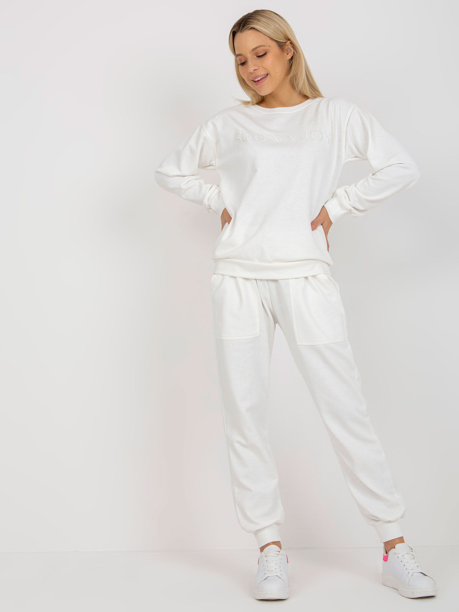 Елегантен Екрю Комплект Анцуг с Бродерия Ex Moda - Image 7