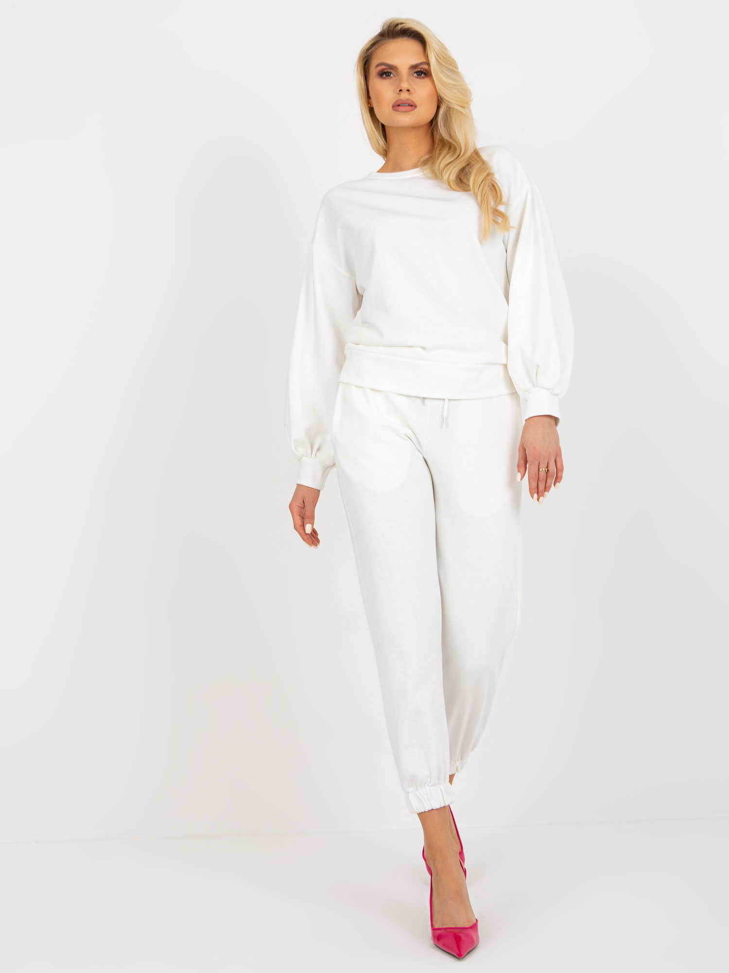 Екрю Спортен Комплект с Широк Ръкав - Ex Moda - Image 3