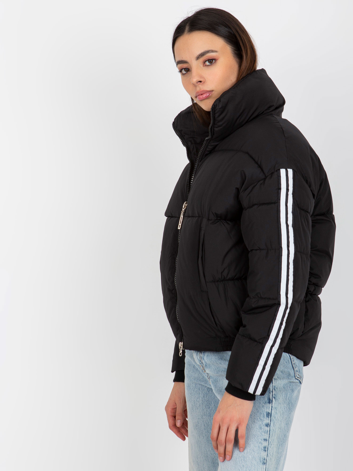 Черно Зимно Яке с Линии - SHOP SMILE - Image 3