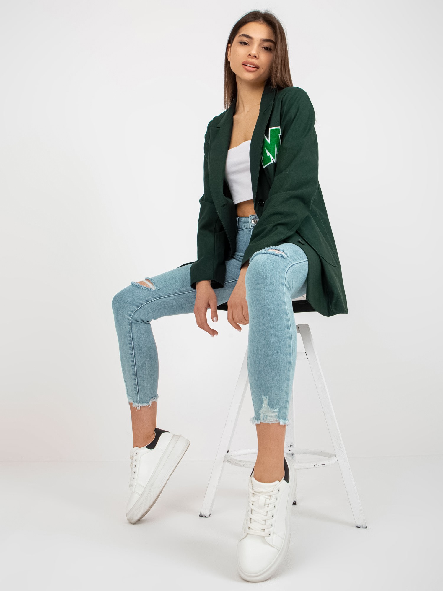 Тъмнозелен Блейзър с Апликации LAKERTA - Image 4