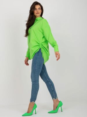 Светлозелена Oversized Риза SHOP SMILE