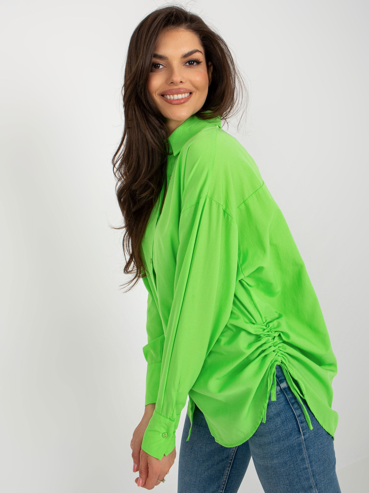 Светлозелена Oversized Риза SHOP SMILE - Image 3