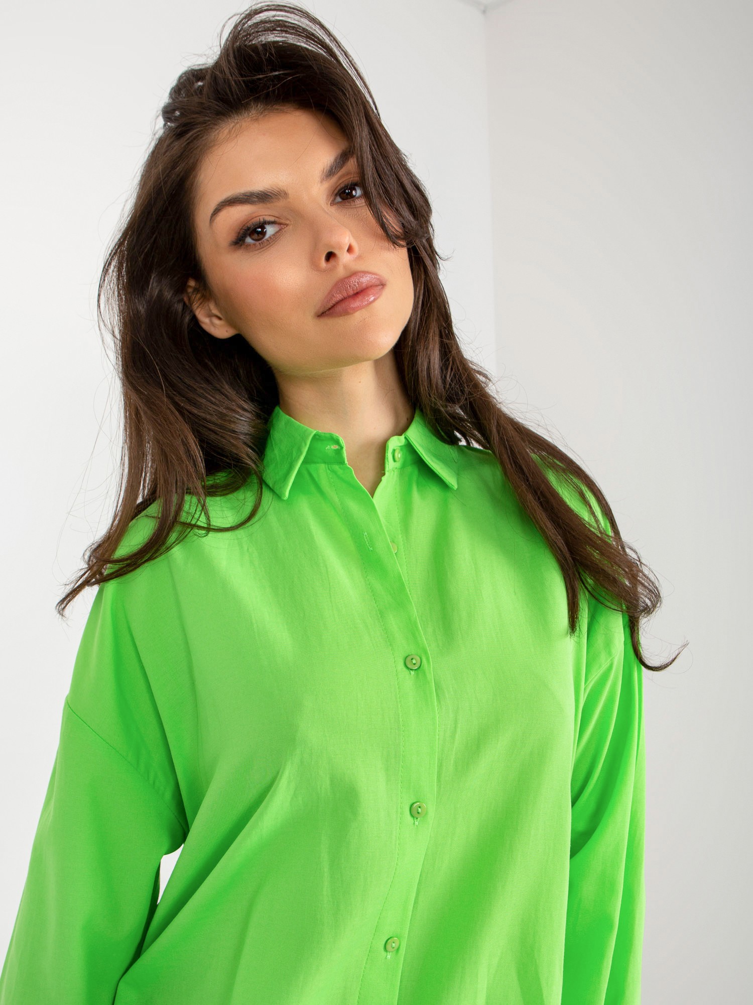 Светлозелена Oversized Риза SHOP SMILE - Image 4