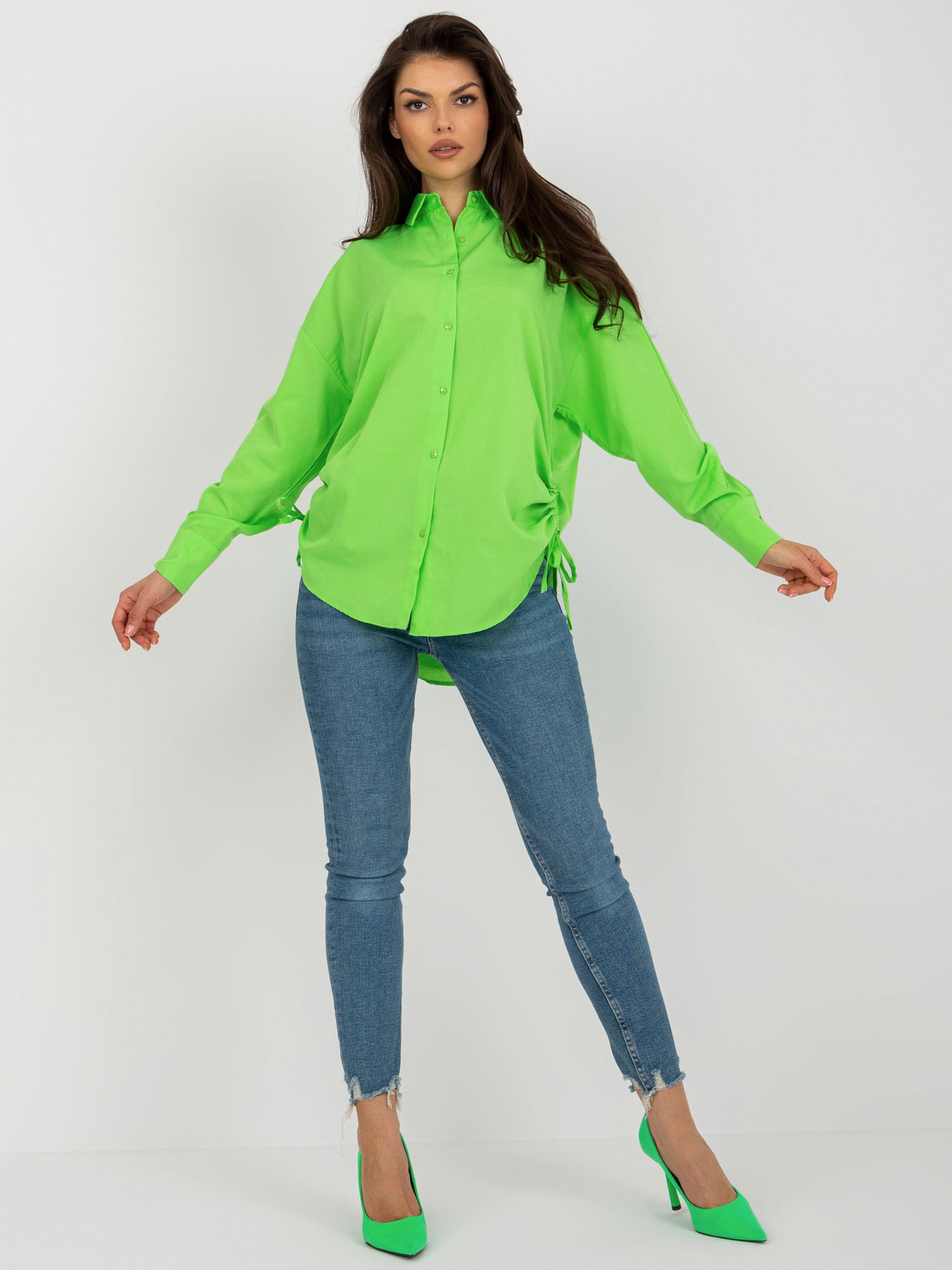 Светлозелена Oversized Риза SHOP SMILE - Image 5