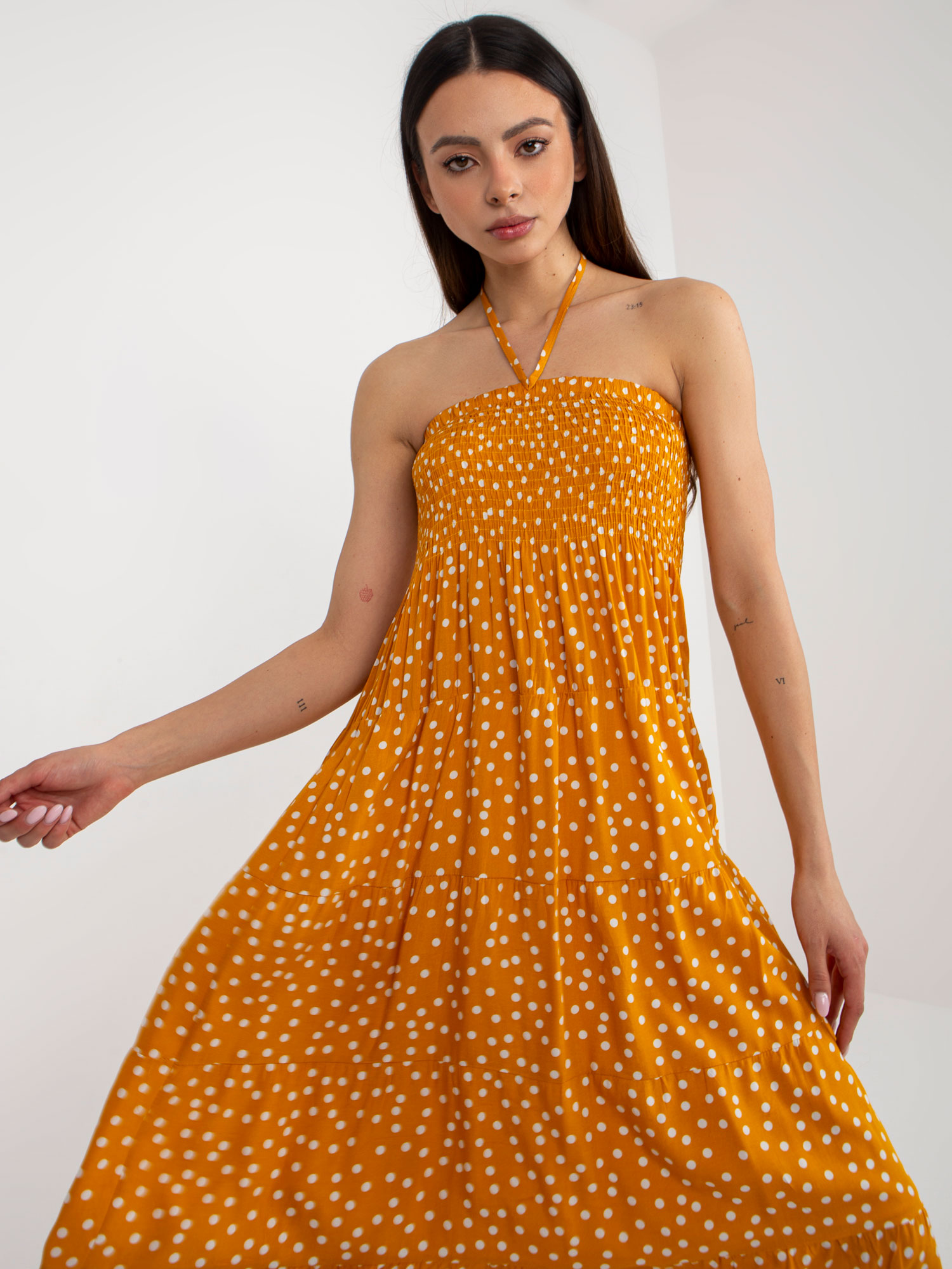 Жълта Лятна Рокля на Точки - SHOP SMILE - Image 3
