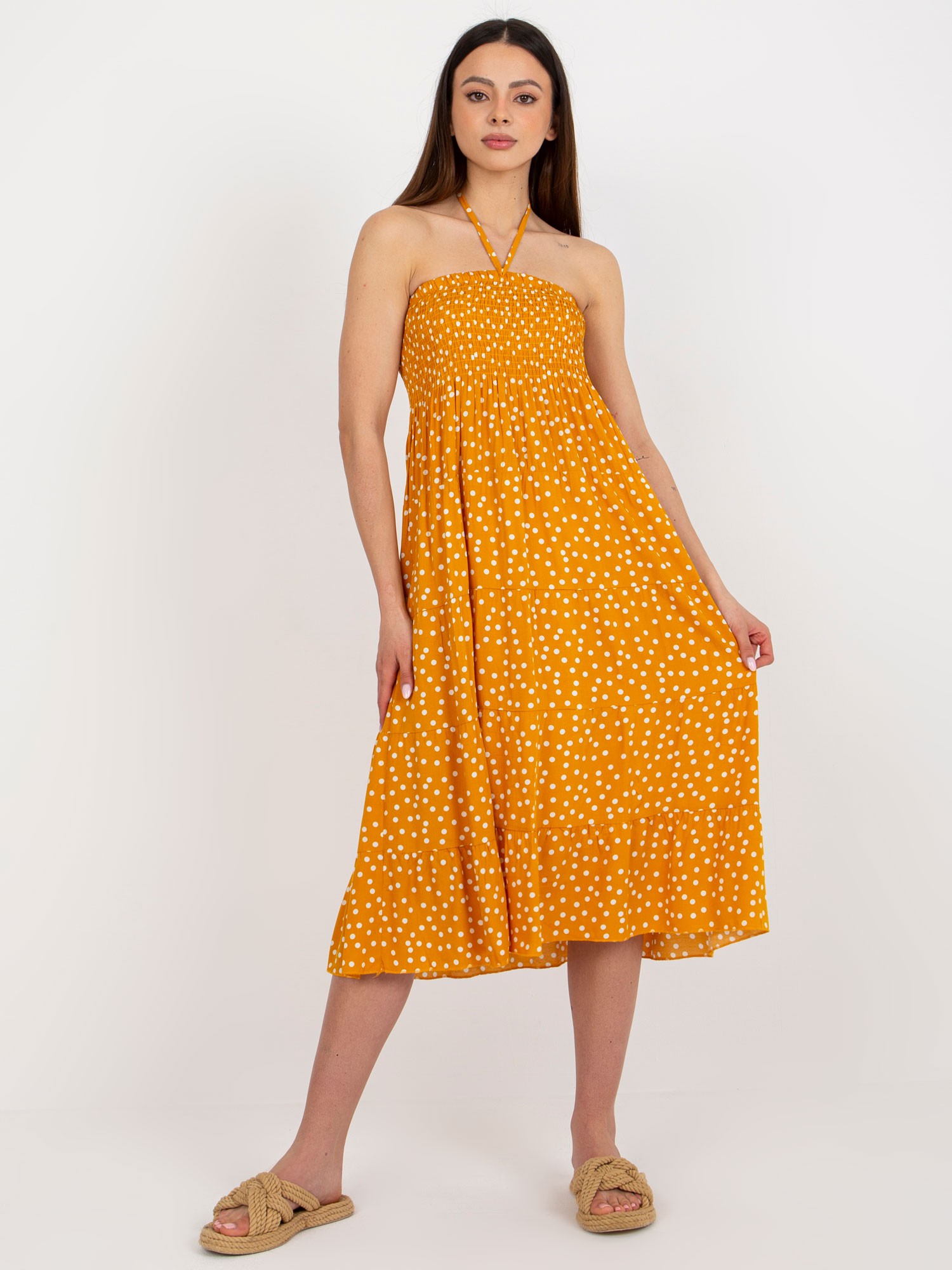 Жълта Лятна Рокля на Точки - SHOP SMILE - Image 5