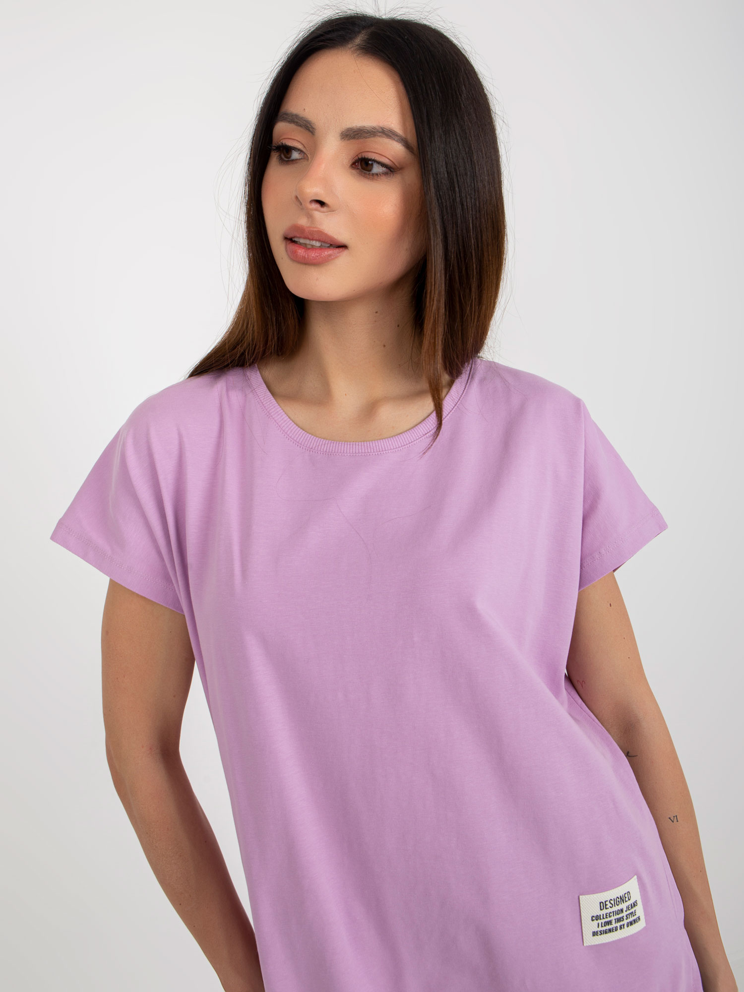 Лилава Асиметрична Блуза Oversized RELEVANCE - Image 2