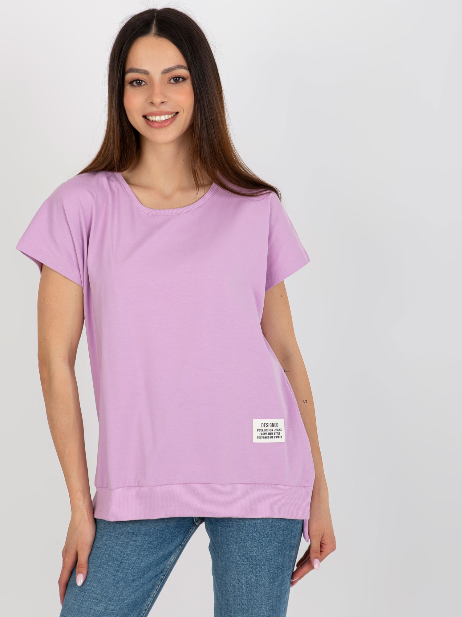 Лилава Асиметрична Блуза Oversized RELEVANCE - Image 4