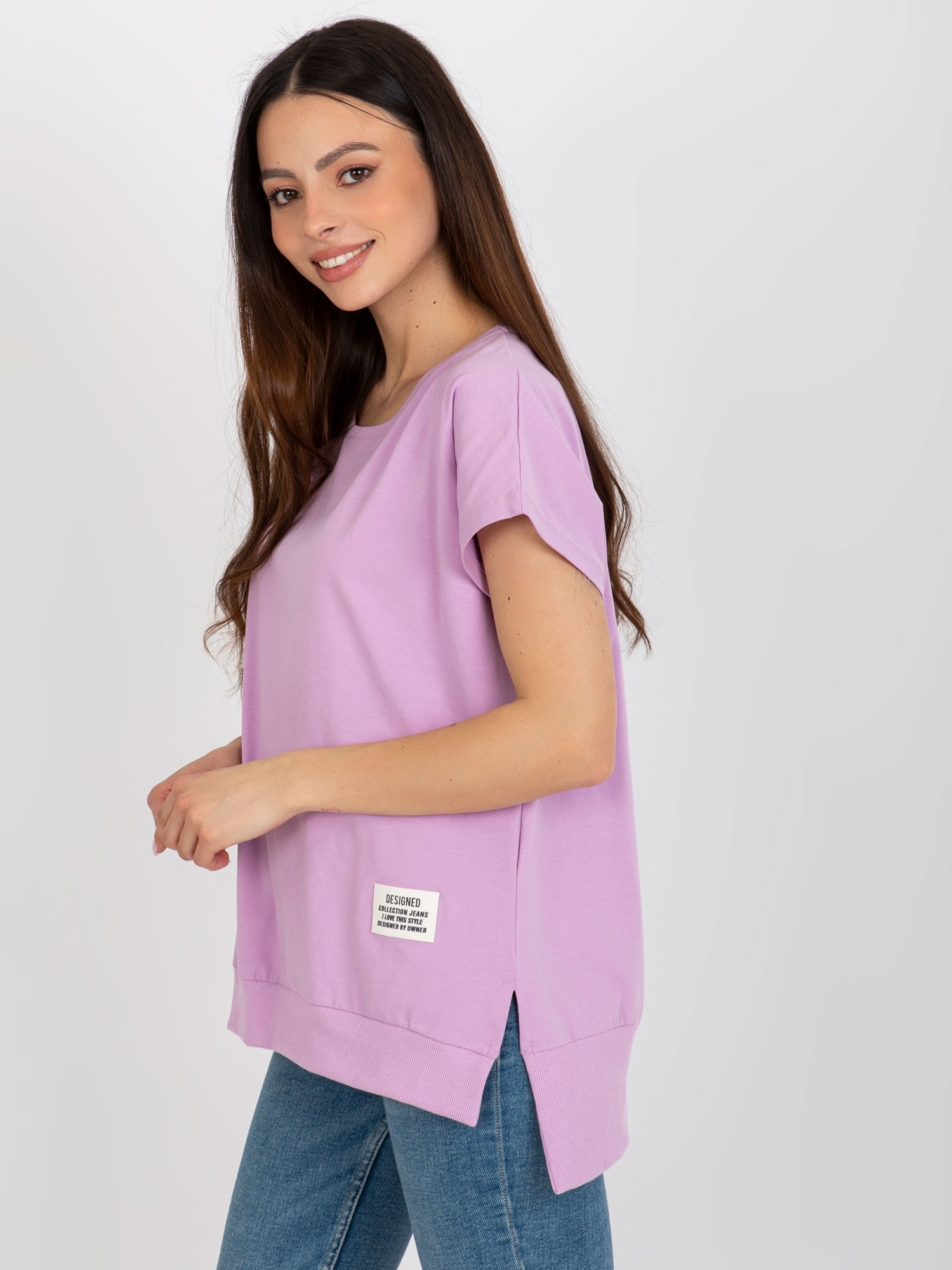 Лилава Асиметрична Блуза Oversized RELEVANCE - Image 5