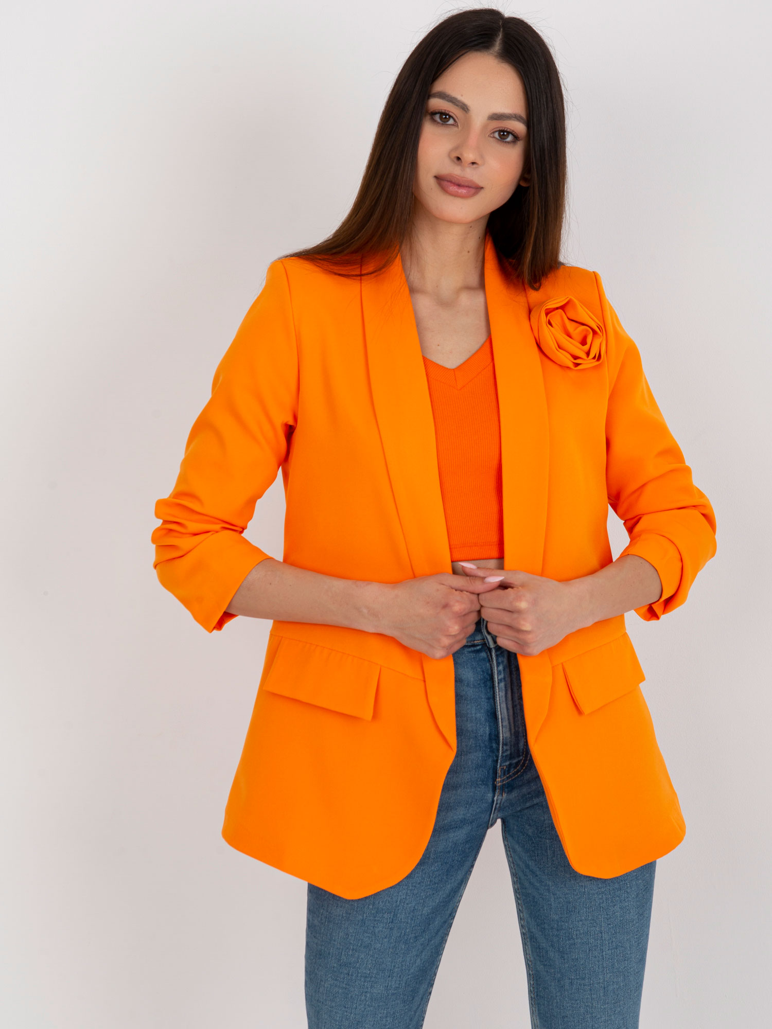 Яке OCH BELLA Fluo Orange Цветя - Елегантност - Image 3