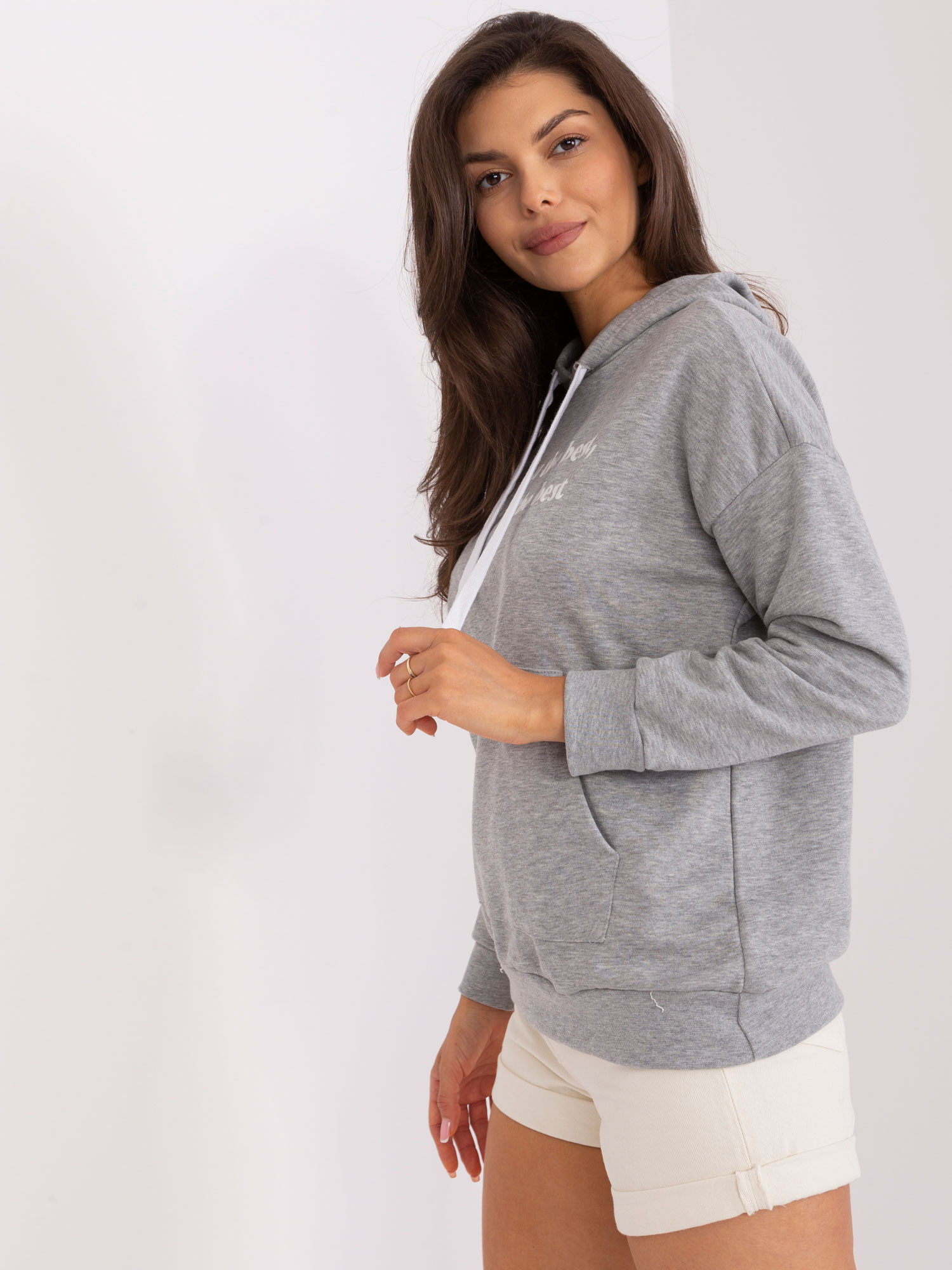 Сив Суитшърт Kangaroo Lily Rose - Удобство и Стил - Image 4