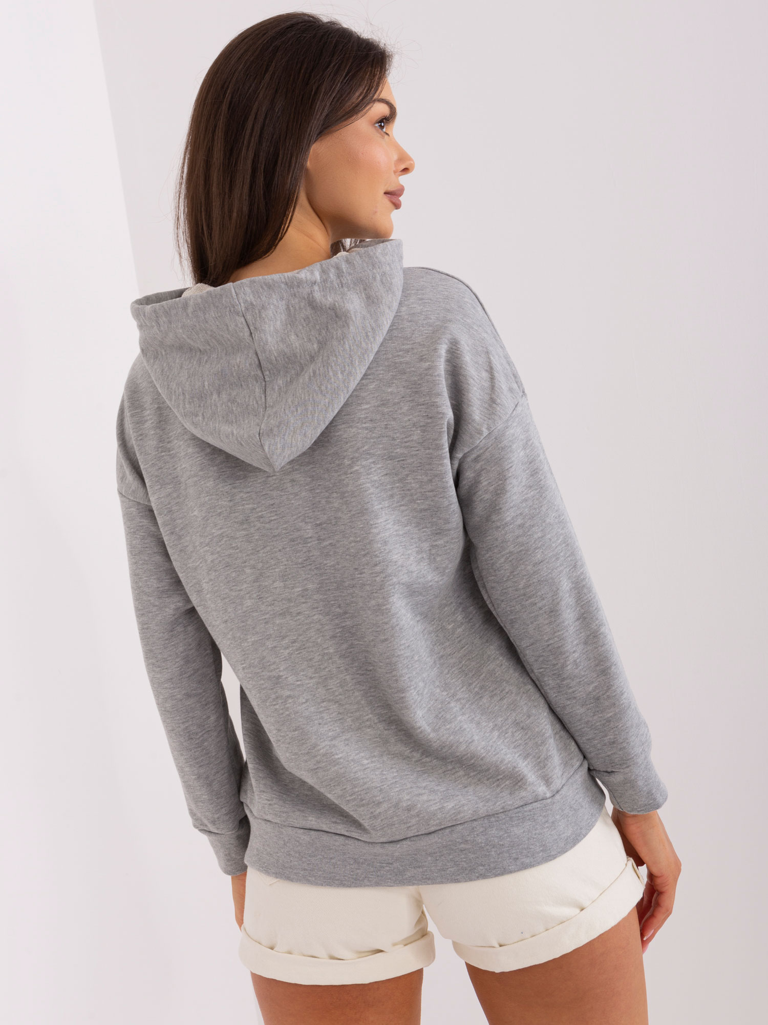 Сив Суитшърт Kangaroo Lily Rose - Удобство и Стил - Image 5