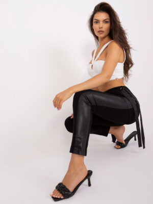 Черни Дамски Спортни Панталони с Панделки Lily Rose