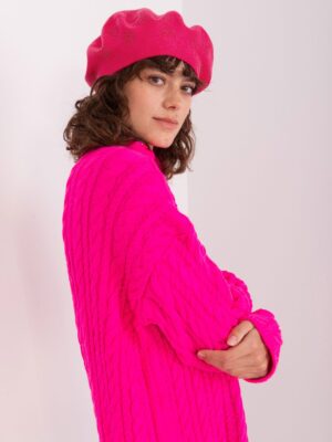 Елегантна Фуксия Барета с Кашмир Wool Fashion Italia