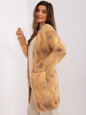 Бежова плетена жилетка Wool Fashion Italia